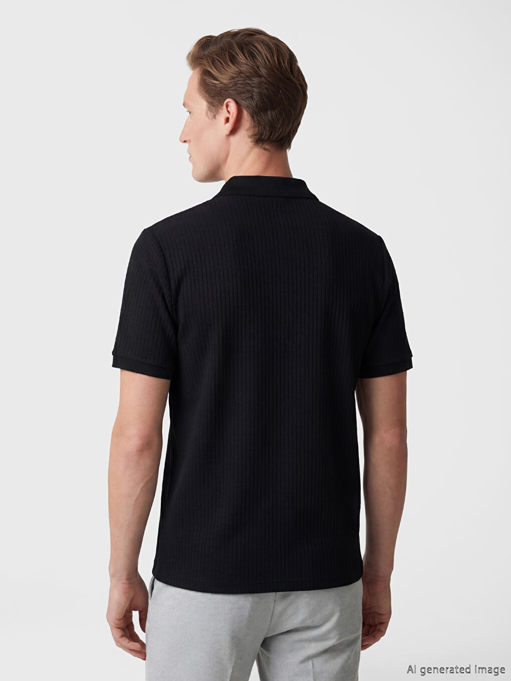 Polo Collar Men's T-Shirt-3
