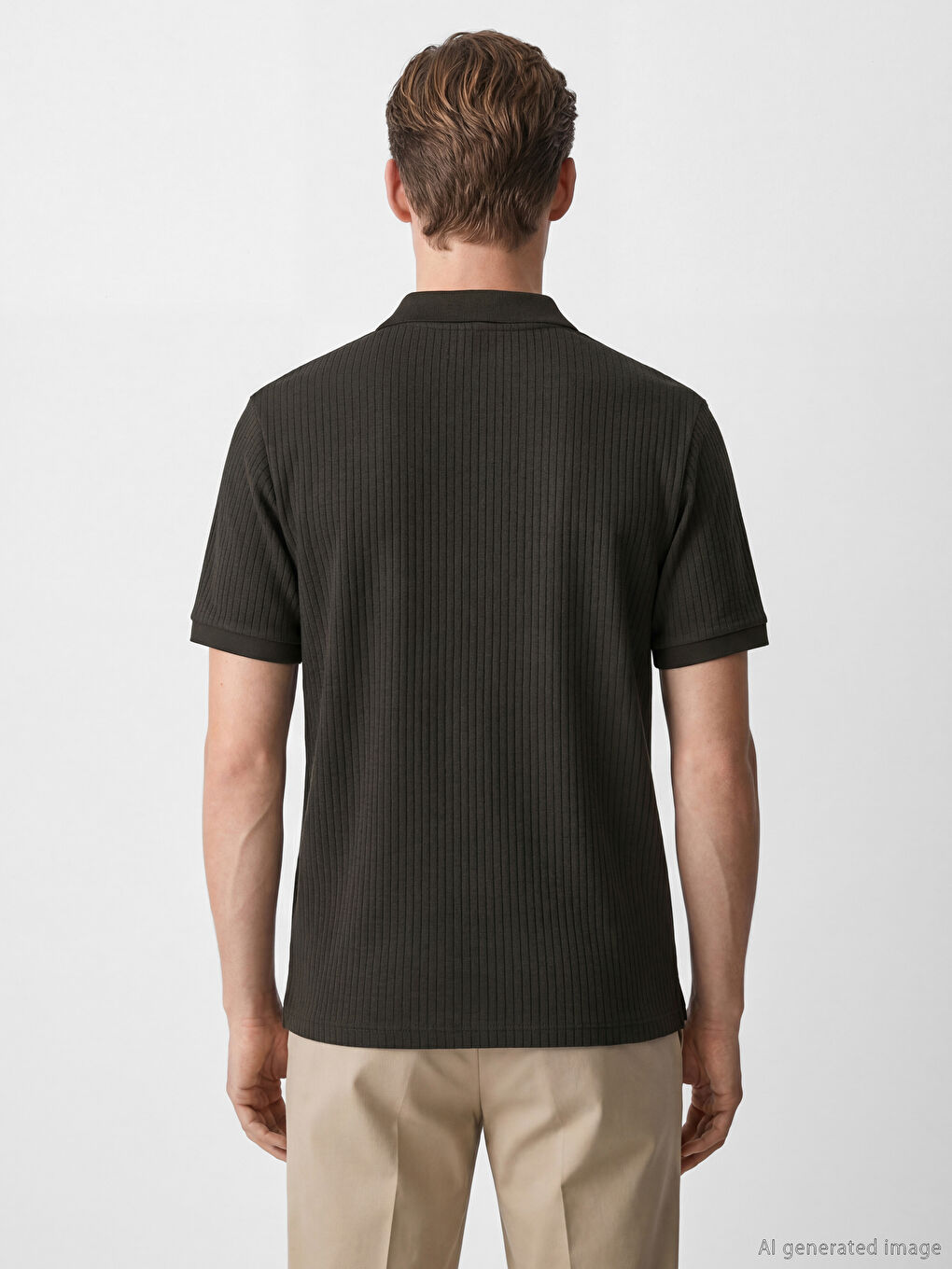 Polo Collar Men's T-Shirt-3