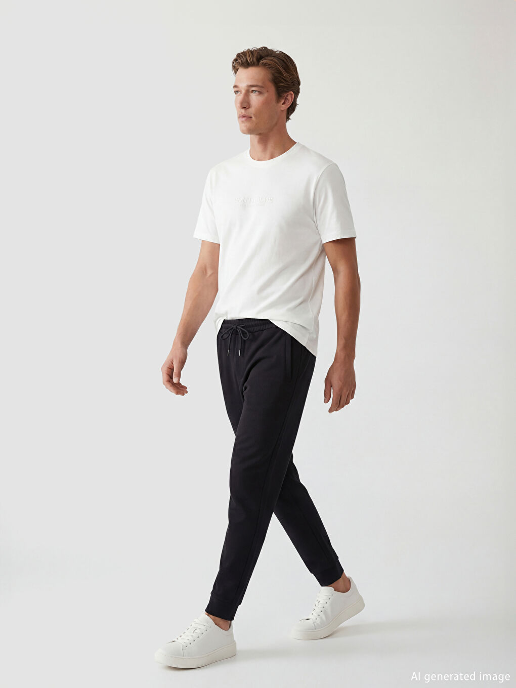 Siyah Standart Kalıp Erkek Jogger Eşofman Altı