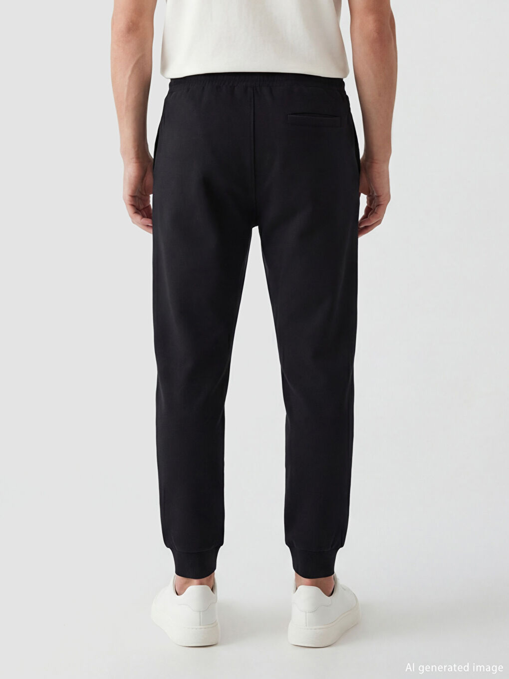 Siyah Standart Kalıp Erkek Jogger Eşofman Altı-3