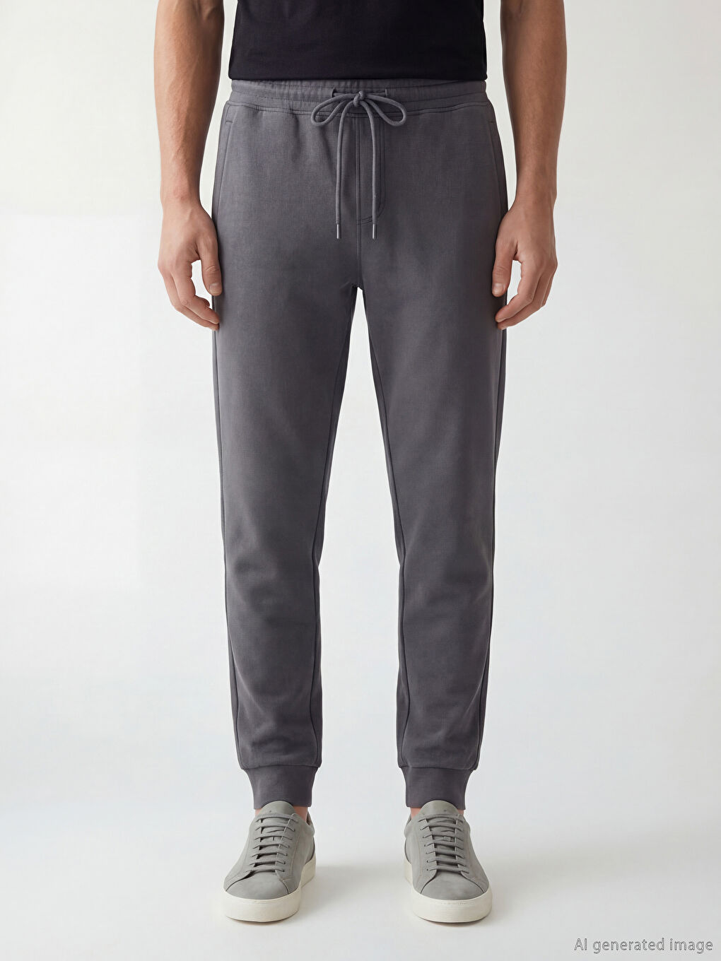 Мъжки спортни панталони с обикновена кройка тип джогър-1