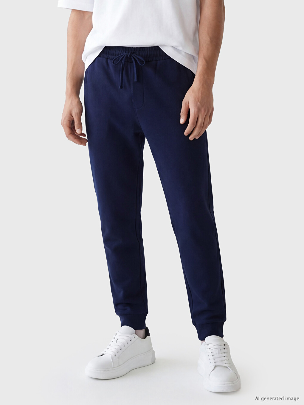 Lacivert Standart Kalıp Erkek Jogger Eşofman Altı-1