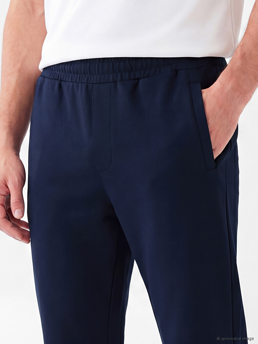 Lacivert Standart Kalıp Erkek Jogger Eşofman Altı-2