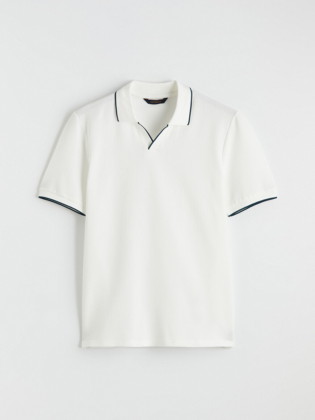 Ekru Polo Yaka Erkek Tişört-4