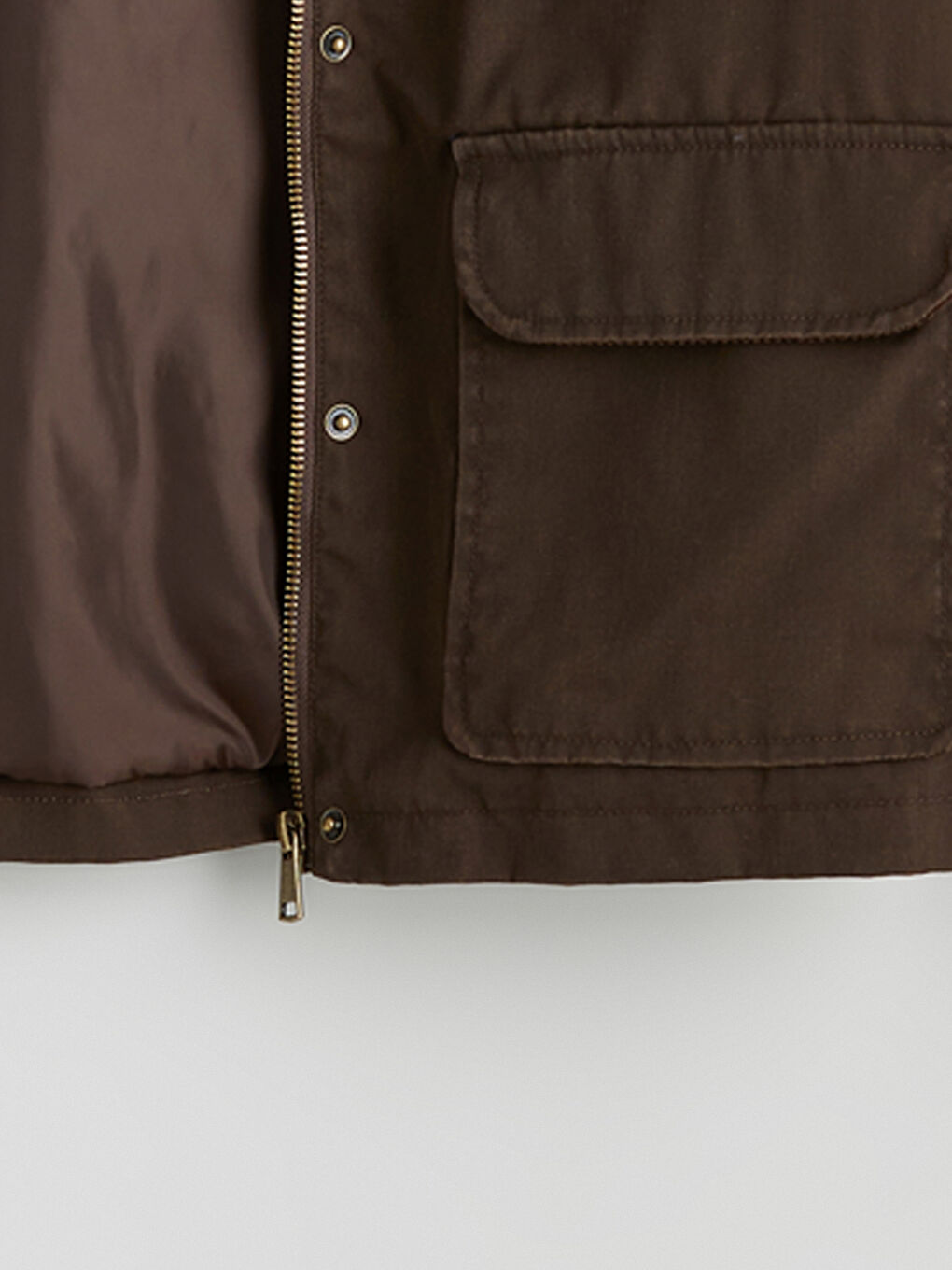 Kahverengi Kadife Yaka Kadın Ceket-6