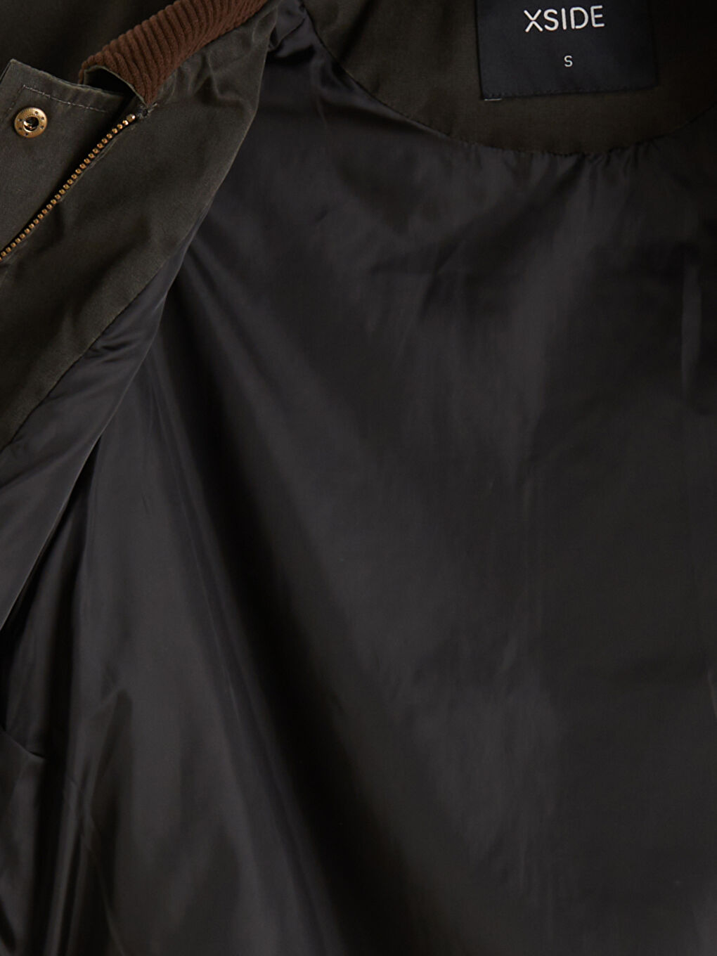 Haki Kadife Yaka Kadın Ceket-6