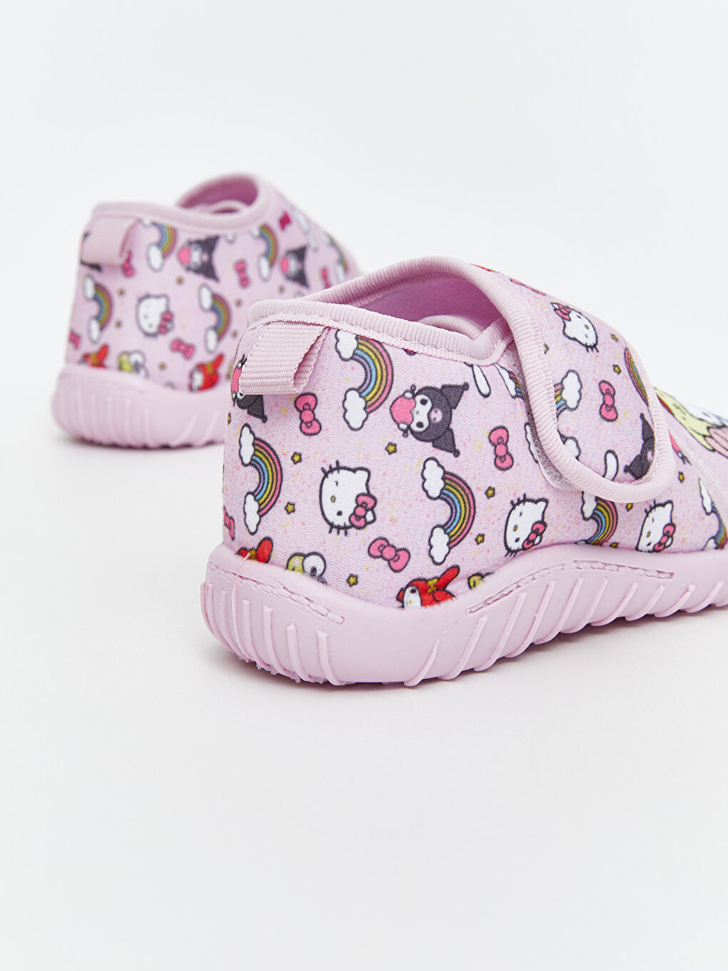 Pembe Hello Kitty Baskılı Kız Bebek Panduf-3