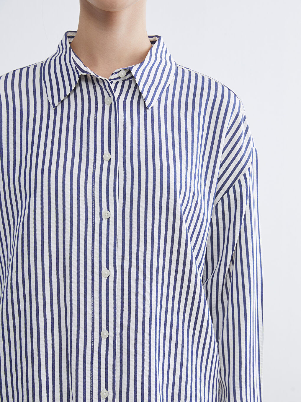 Striped Women's Shirt Tunic-2