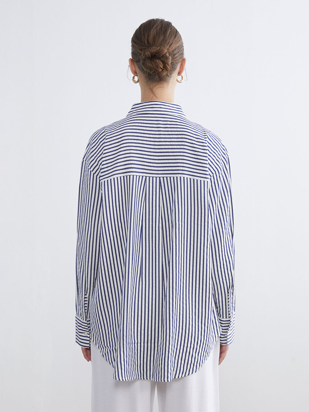 Striped Women's Shirt Tunic-3