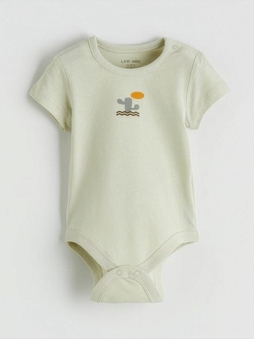 Yeşil Baskılı Erkek Bebek Çıtçıtlı Body