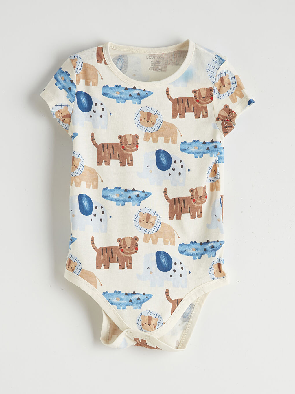 Crew Neck Short Sleeve Baby Boys' Bodysuit 2 Pack-5