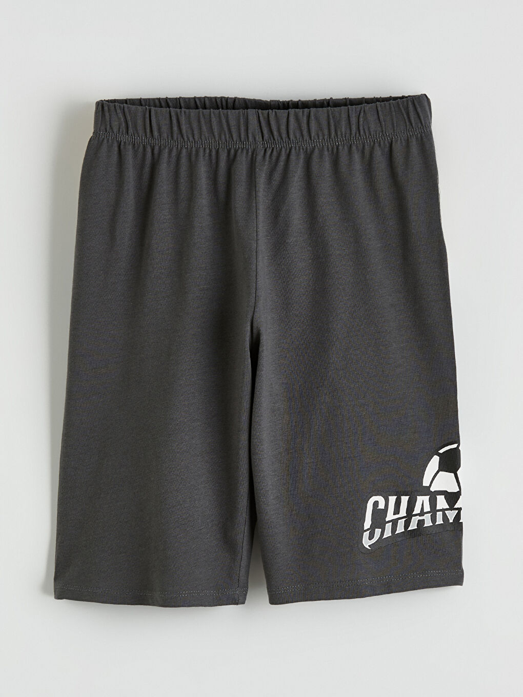 Beyaz Bisiklet Yaka Erkek Çocuk Şortlu Takım-4