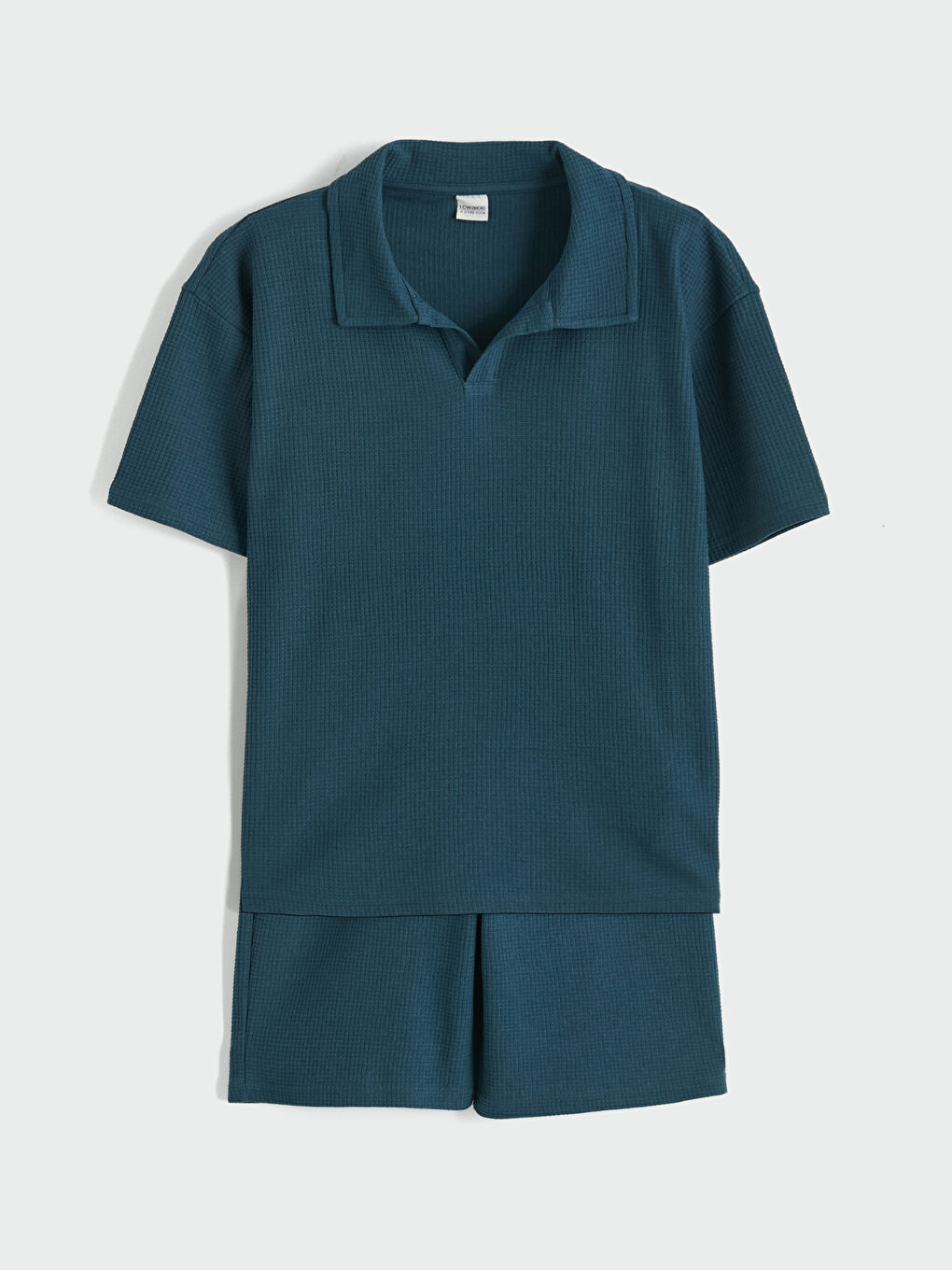 Petrol Polo Yaka Erkek Çocuk Tişört ve Şort