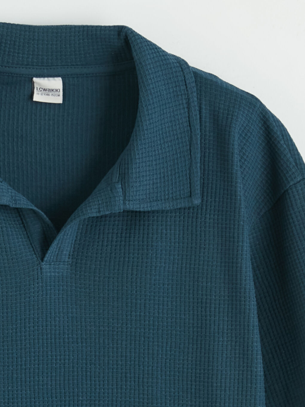 Petrol Polo Yaka Erkek Çocuk Tişört ve Şort-2