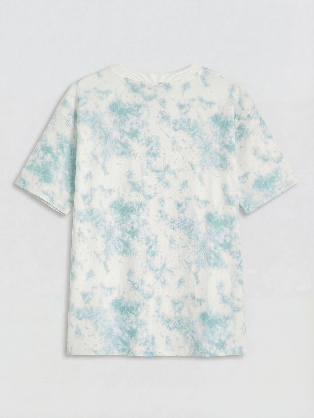 Turkuaz Batik Desenli Erkek Çocuk Şortlu Takım-2