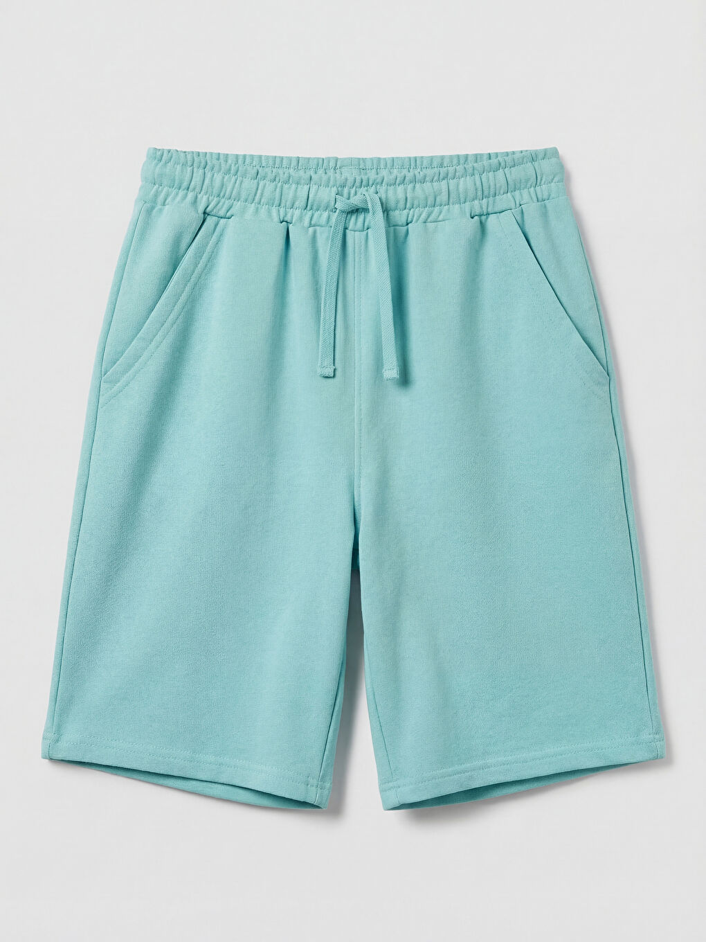 Turkuaz Batik Desenli Erkek Çocuk Şortlu Takım-3