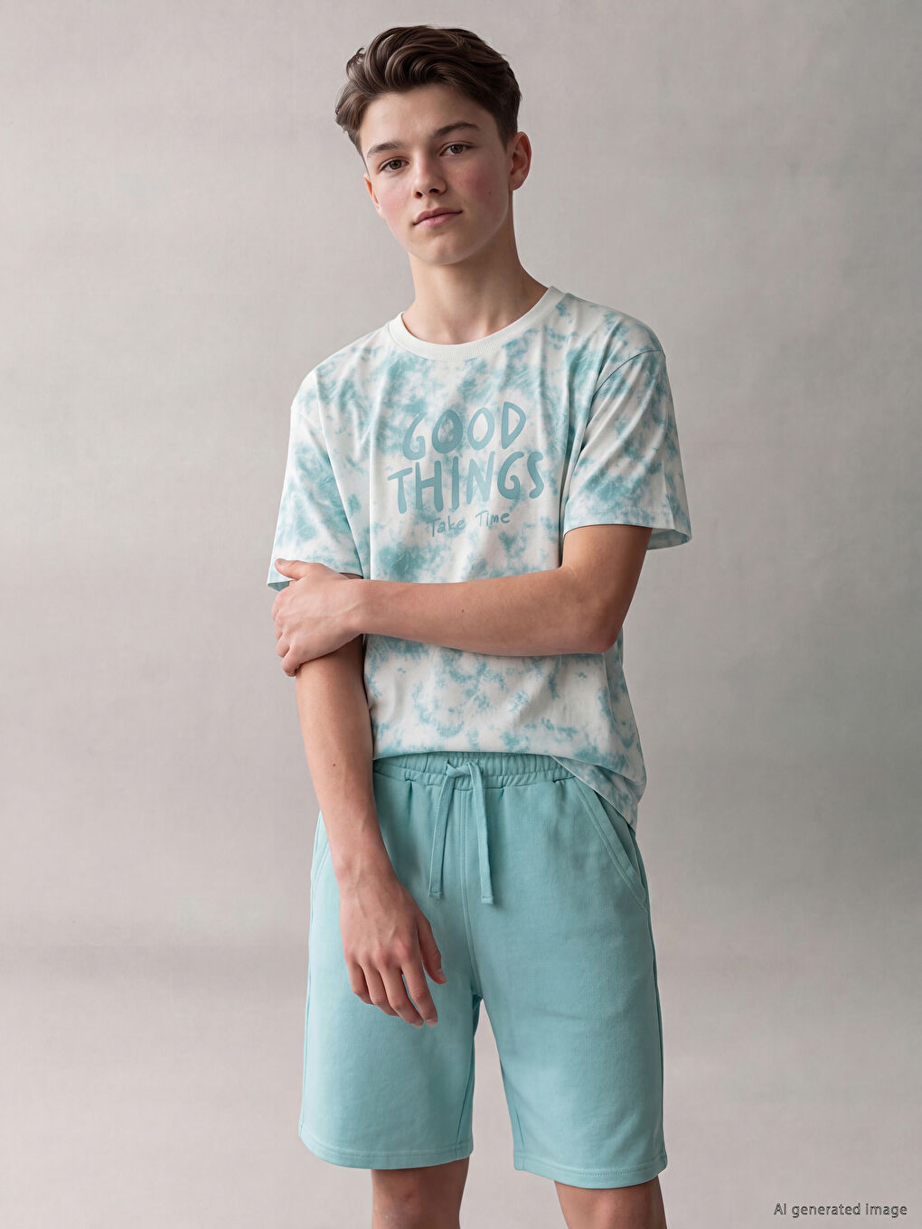 Tie-dye Boys' Shorts Set