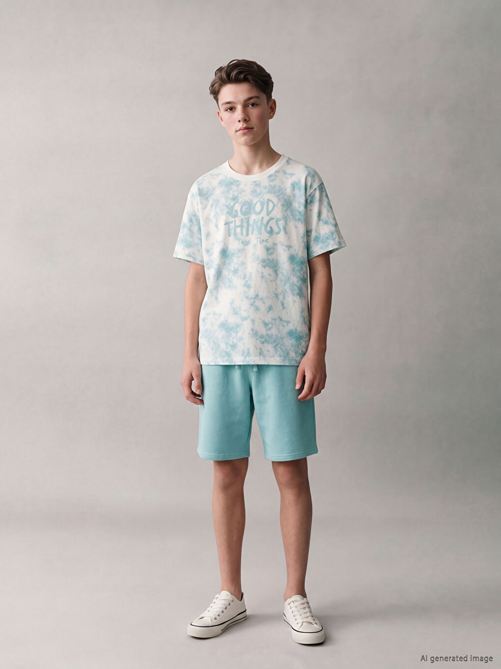 Tie-dye Boys' Shorts Set-1