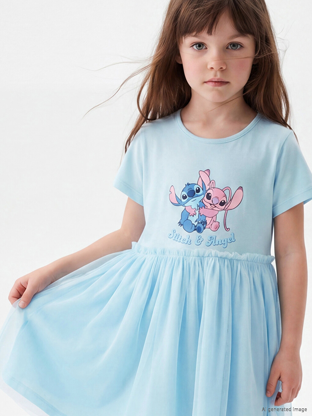 Stitch and Angela Printed Girls' Frilled Dress-2