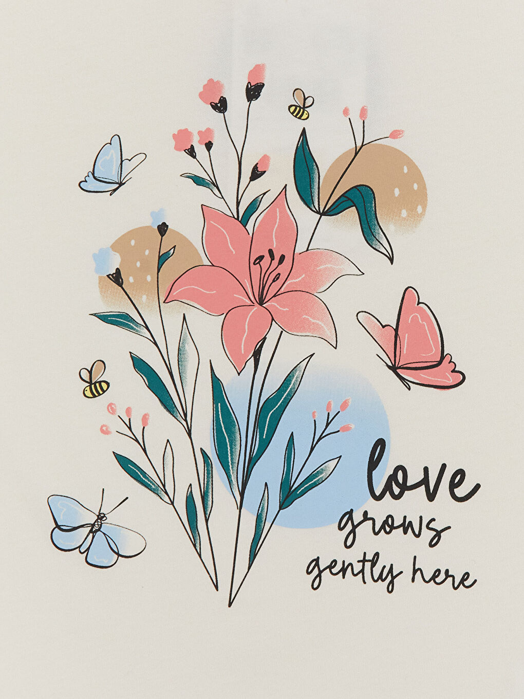 Ekru Bisiklet Yaka Kız Çocuk Şortlu Pijama Takımı-5