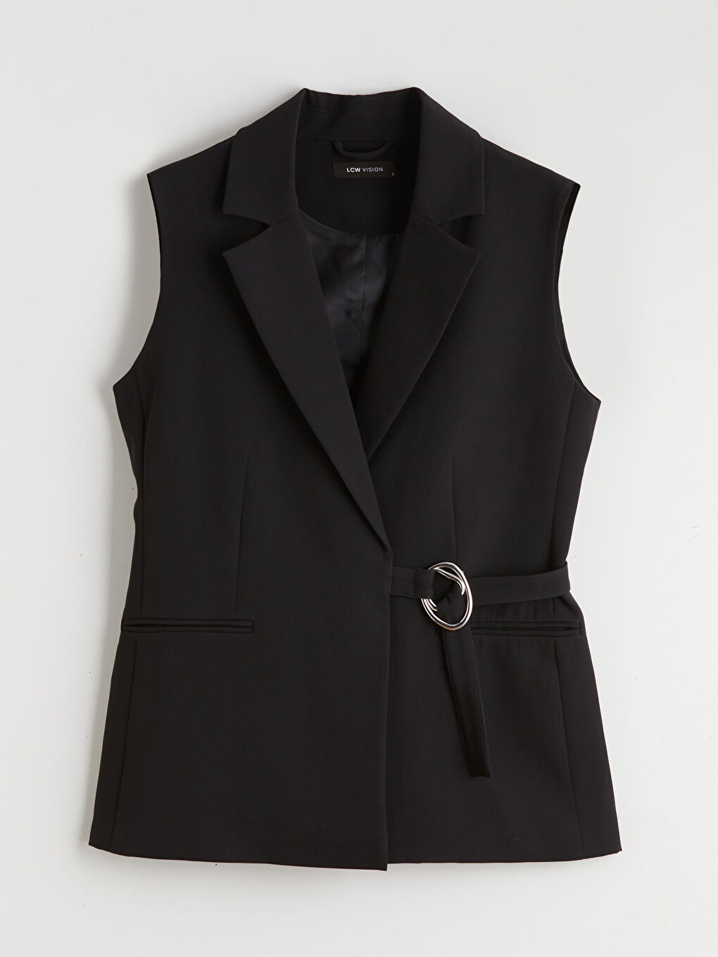 Women's Double-Breasted Crepe Classic Vest-4