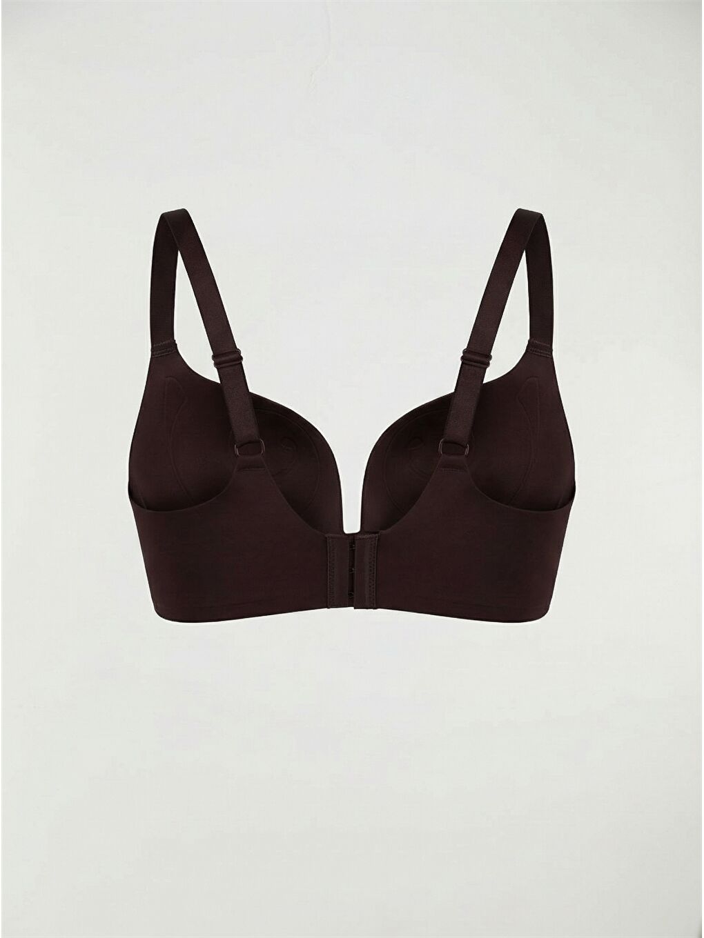 Kahverengi Balenli Dolgusuz Tişört Sütyen-1