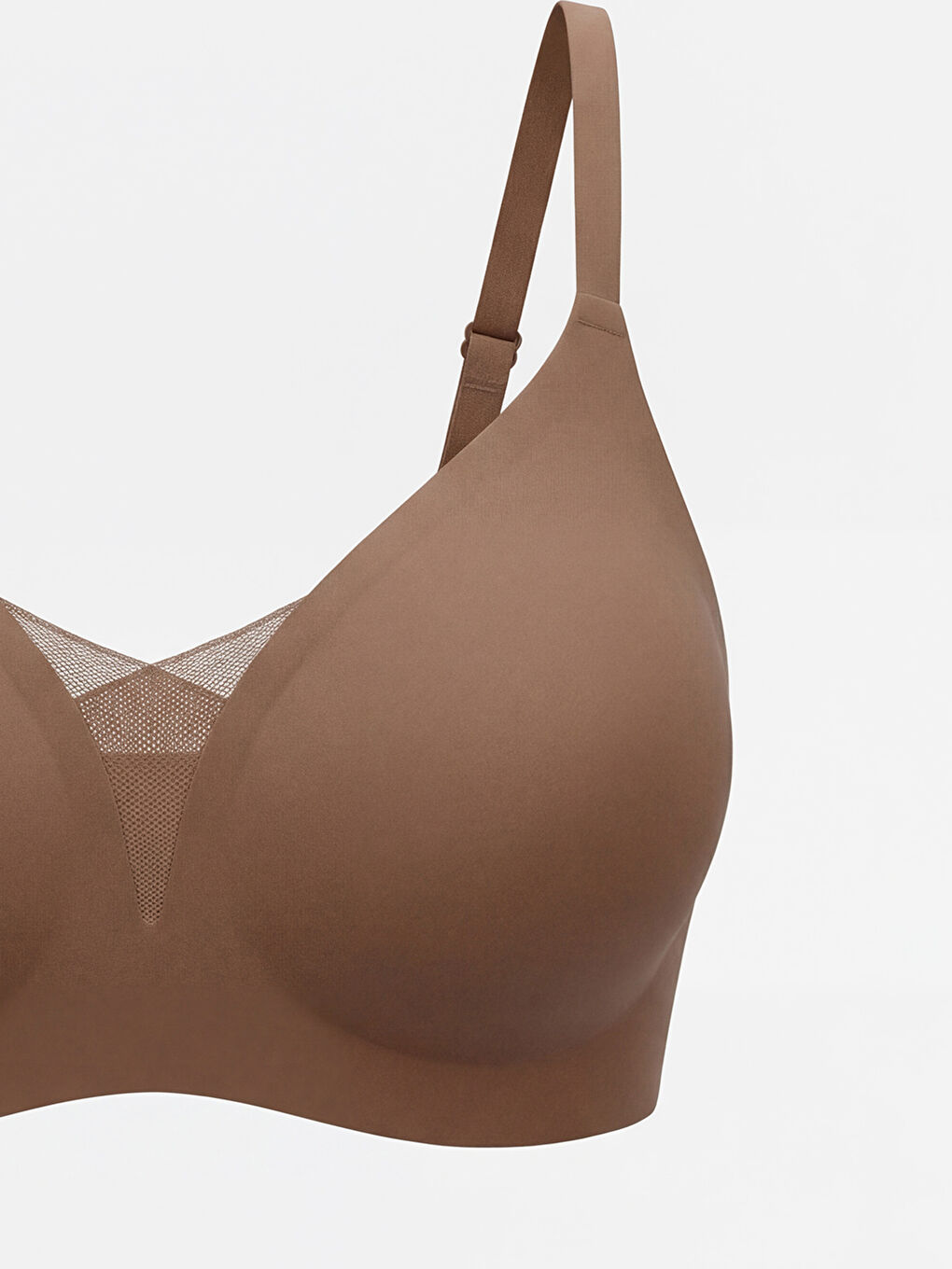 Kahverengi Balensiz Dolgusuz Lazer Kesim Sütyen-2