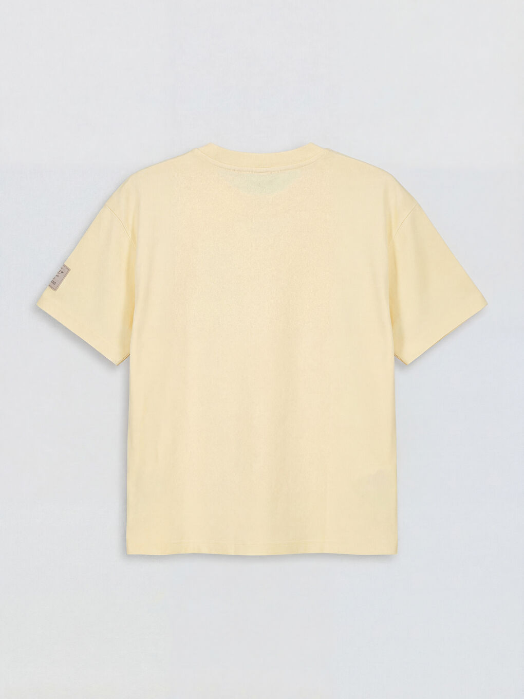 Sarı Bisiklet Yaka Kız Çocuk Tişört-1