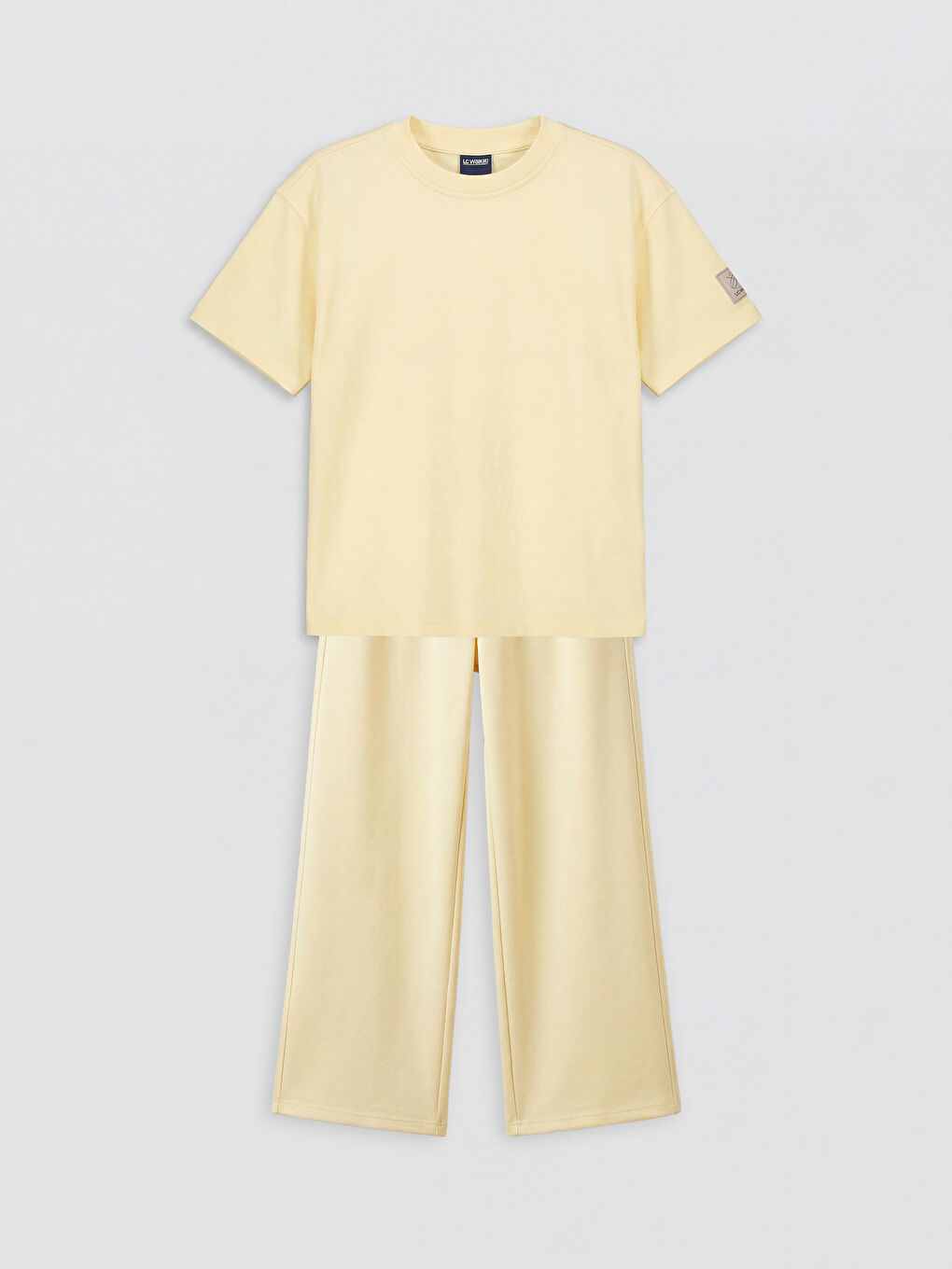 Sarı Bisiklet Yaka Kız Çocuk Takım