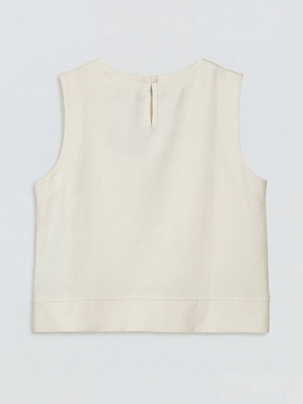 Gri Keten Karışımlı Kız Çocuk Pantolon ve Bluz-2