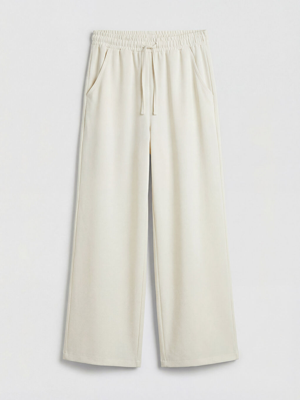 Gri Keten Karışımlı Kız Çocuk Pantolon ve Bluz-3