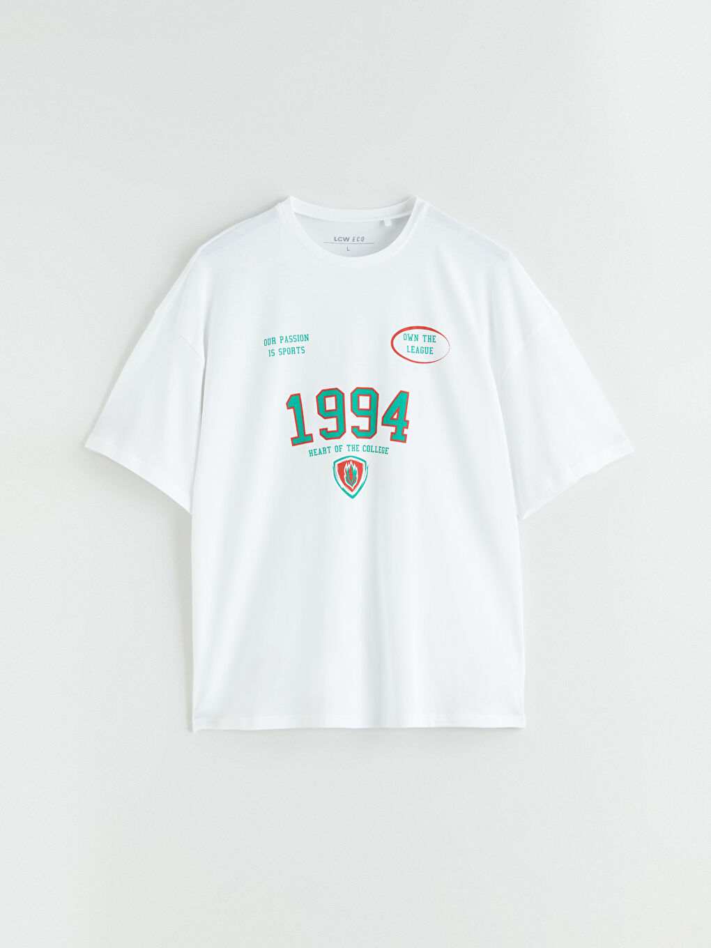 Plus Size Crew Neck Printed Cotton Men's T-Shirt-4