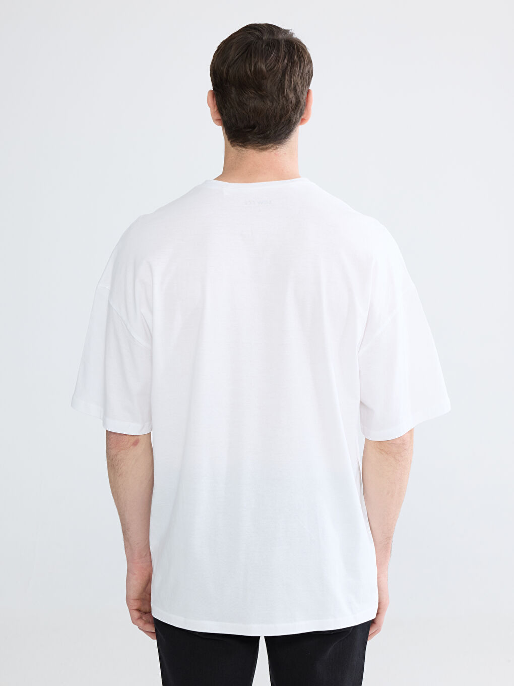 Plus Size Crew Neck Printed Cotton Men's T-Shirt-3