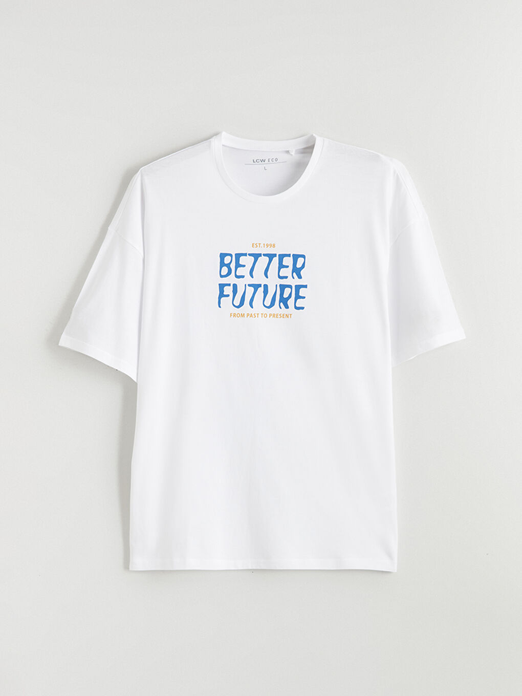 Plus Size Crew Neck Printed Cotton Men's T-Shirt-4