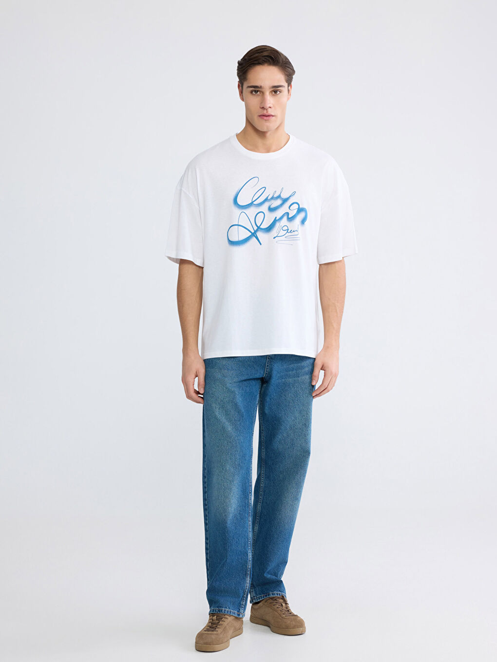 Crew Neck Printed Jersey Men's T-Shirt-1