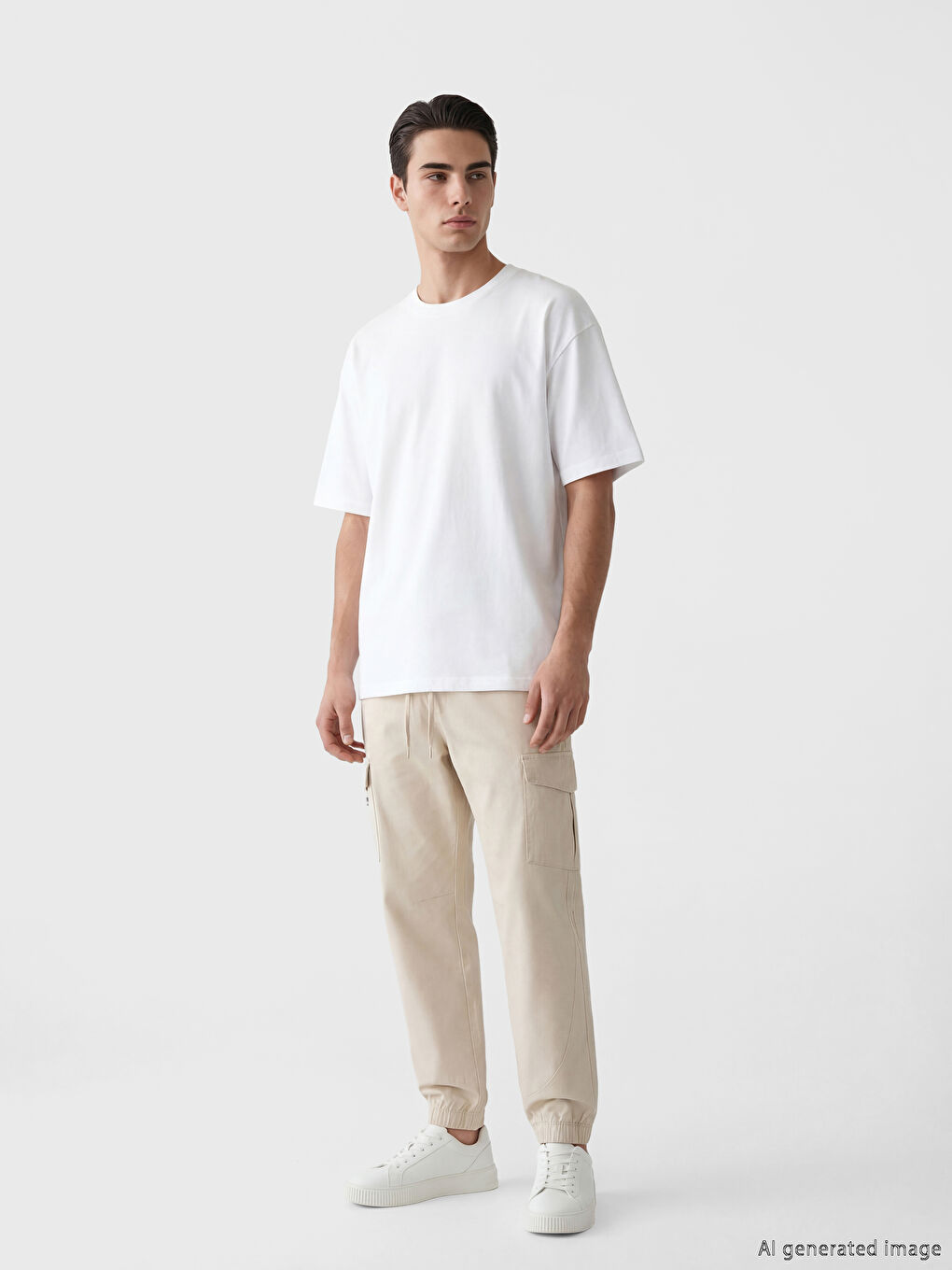 Μπλουζάκι από ζέρσεϊ με στάμπα και στρογγυλή λαιμόκοψη για άνδρες-1