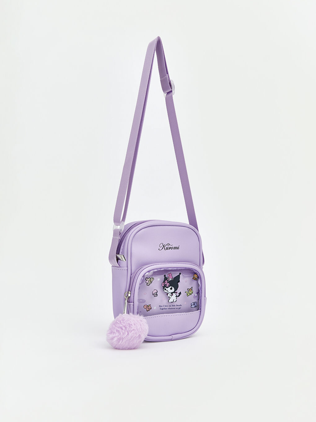 Lila Kuromi Baskılı Kız Çocuk Kol Çantası-1