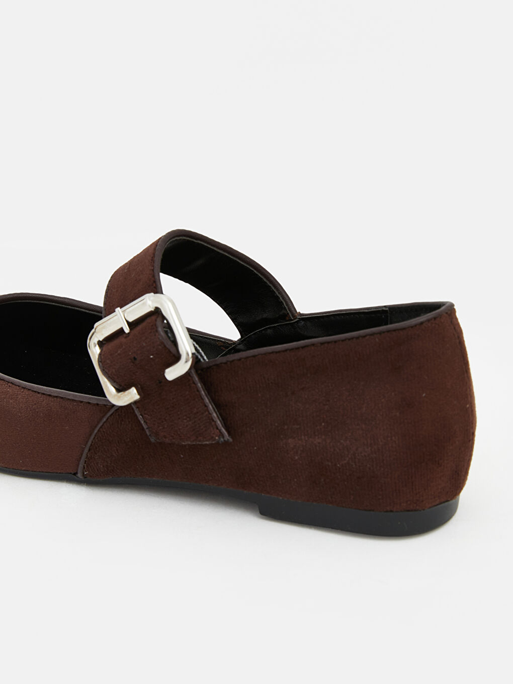 Kahverengi Kadın Rugan Görünümlü Kare Burunlu Babet-4