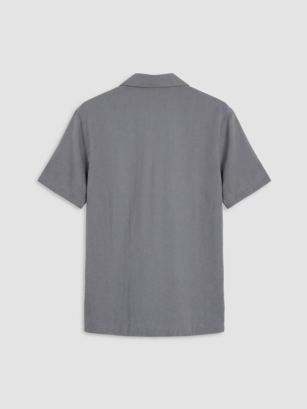 Yeşil Standart Kalıp Keten Görünümlü Erkek Gömlek-1