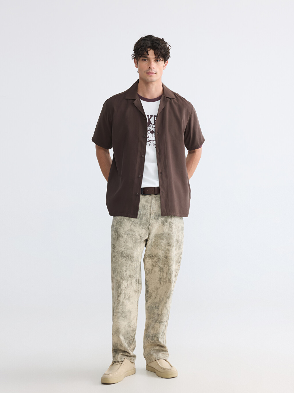 Standard Fit Linen Look Men's Shirt-2