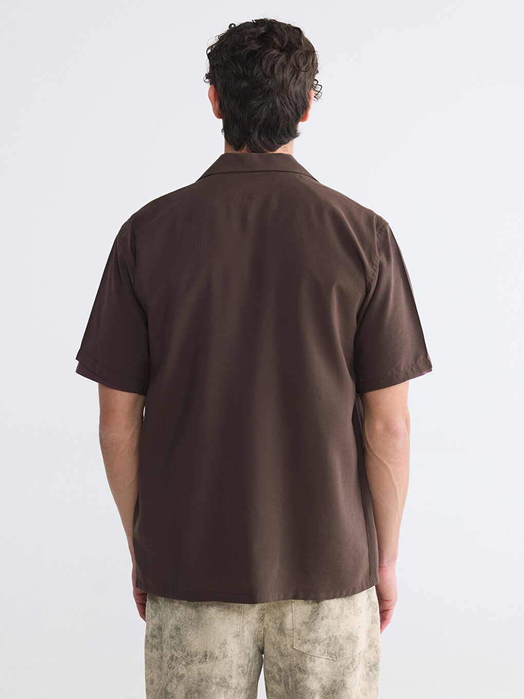 Standard Fit Linen Look Men's Shirt-4