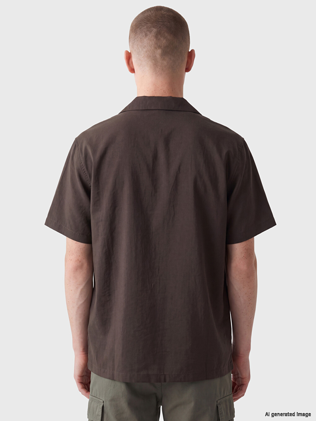 Standard Fit Linen Look Men's Shirt-4