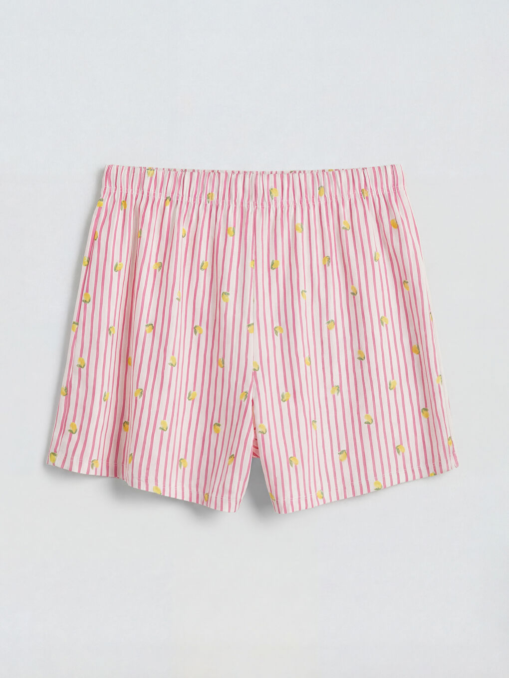 Pembe Gömlek Yaka Kadın Şortlu Pijama Takımı-4