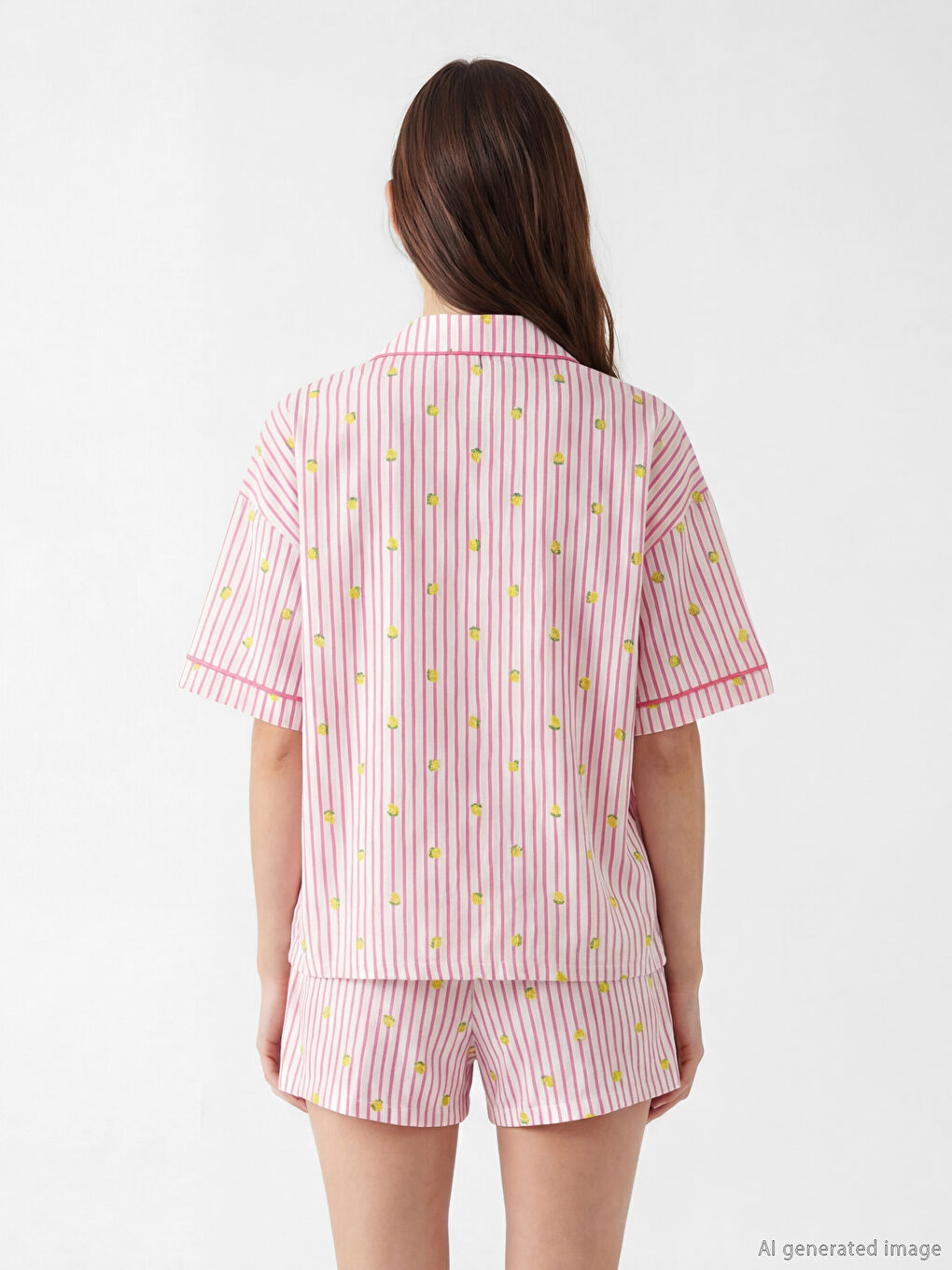 Woman PINK Shortie Pyjama Set-5