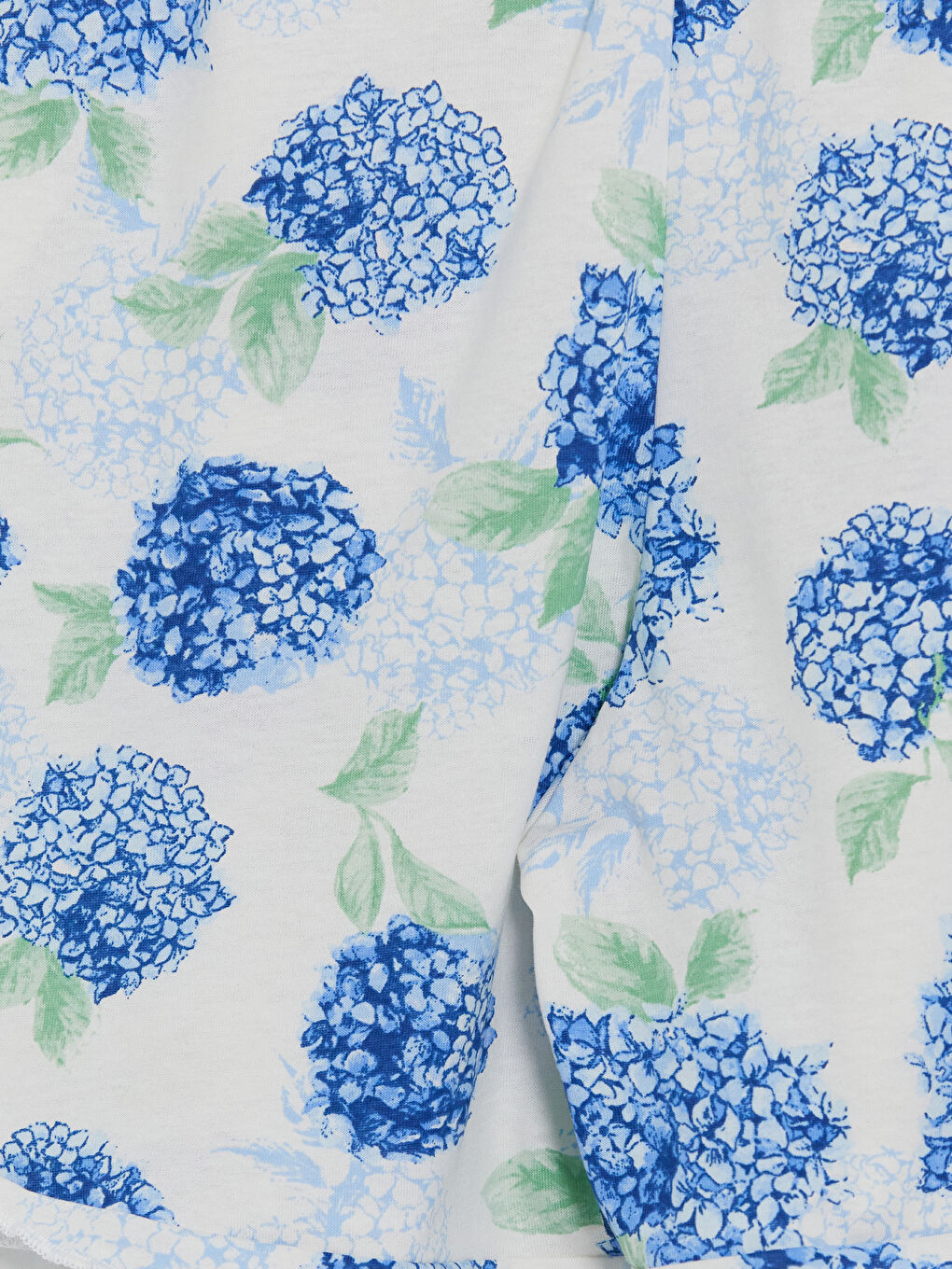 Ekru Çiçekli Kadın Şortlu Pijama Takımı-3