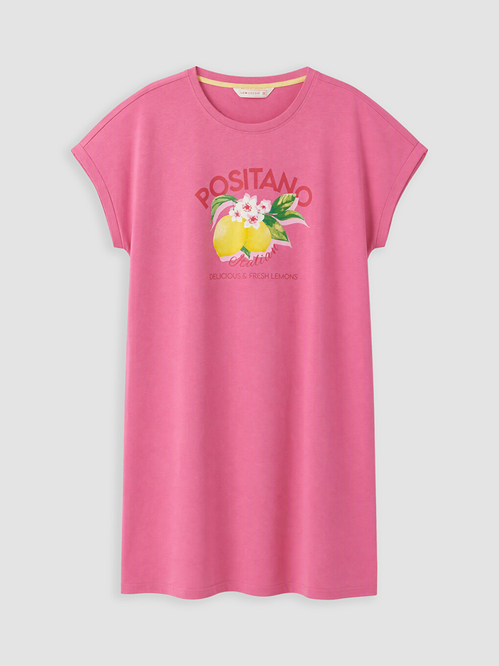 Crew Neck Positano Printed Women's Nightdress-4