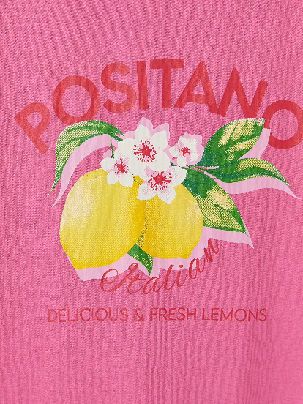 Crew Neck Positano Printed Women's Nightdress-5