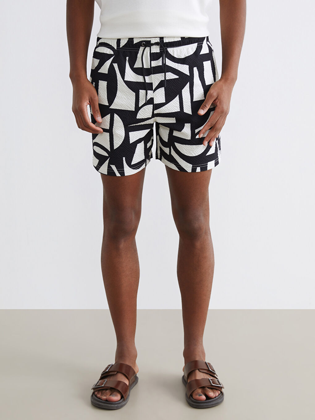 Muški šorts za plivanje sa elastičnim strukom-1