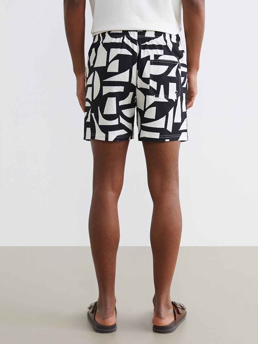 Muški šorts za plivanje sa elastičnim strukom-3