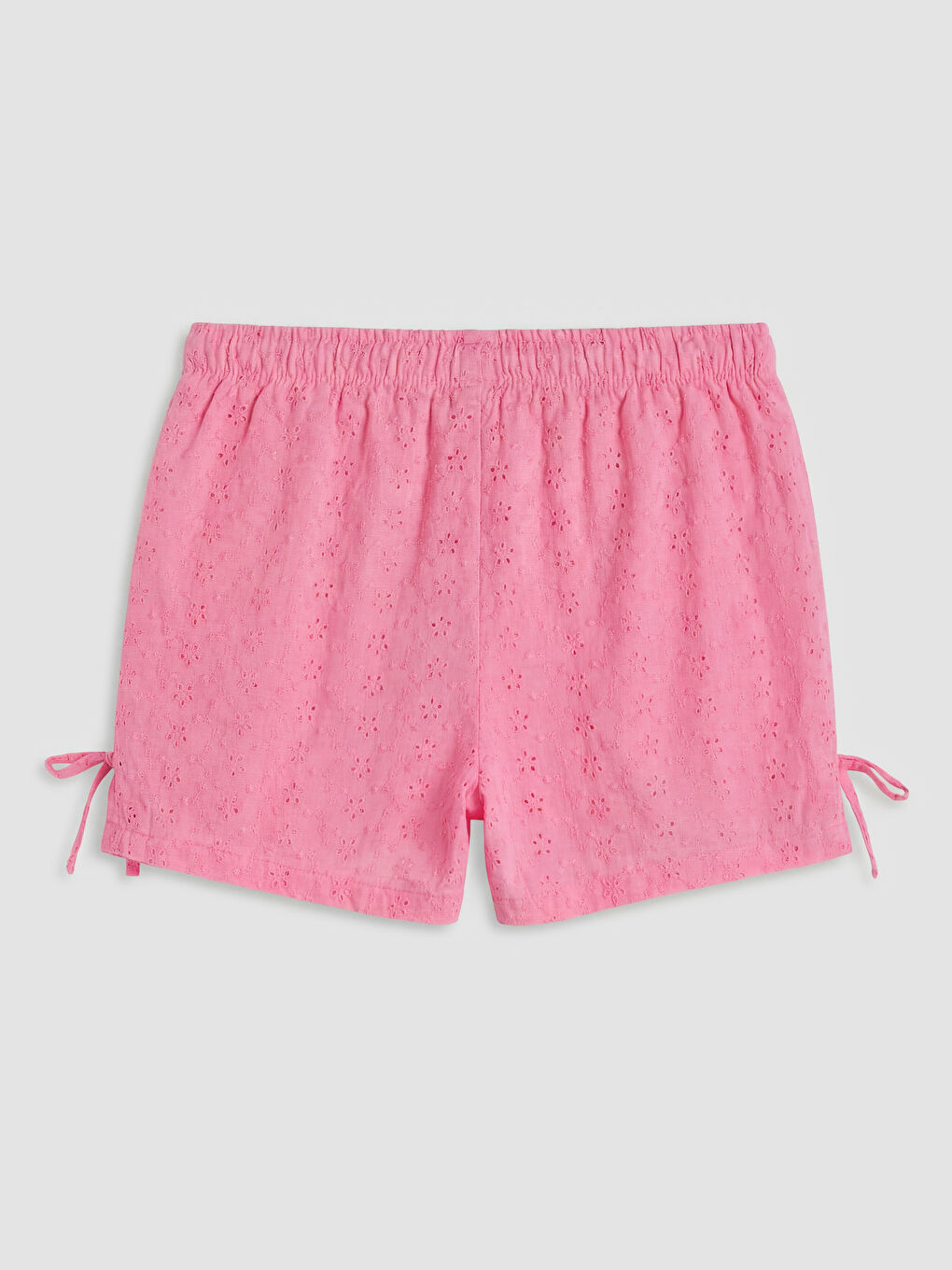 Pembe V Yaka Brode Kadın Şortlu Pijama Takımı-5